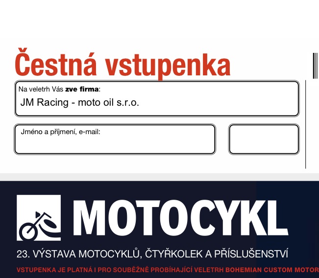 vstupenka Motocykl 23
